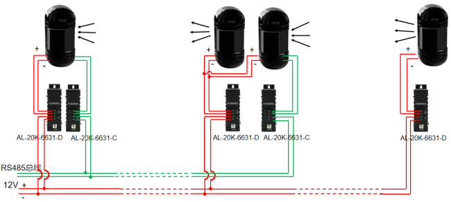红外报警系统的RS485防雷器接线图 图片③.png