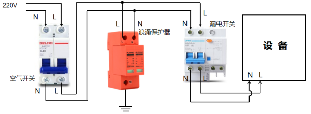 防雷浪涌保护器在监控箱的安装方式 图片①.png