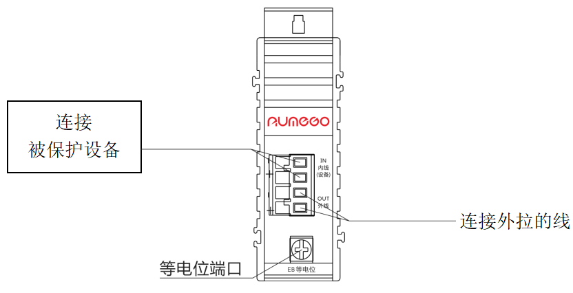 红外报警系统的RS485防雷器接线图 图片①.png